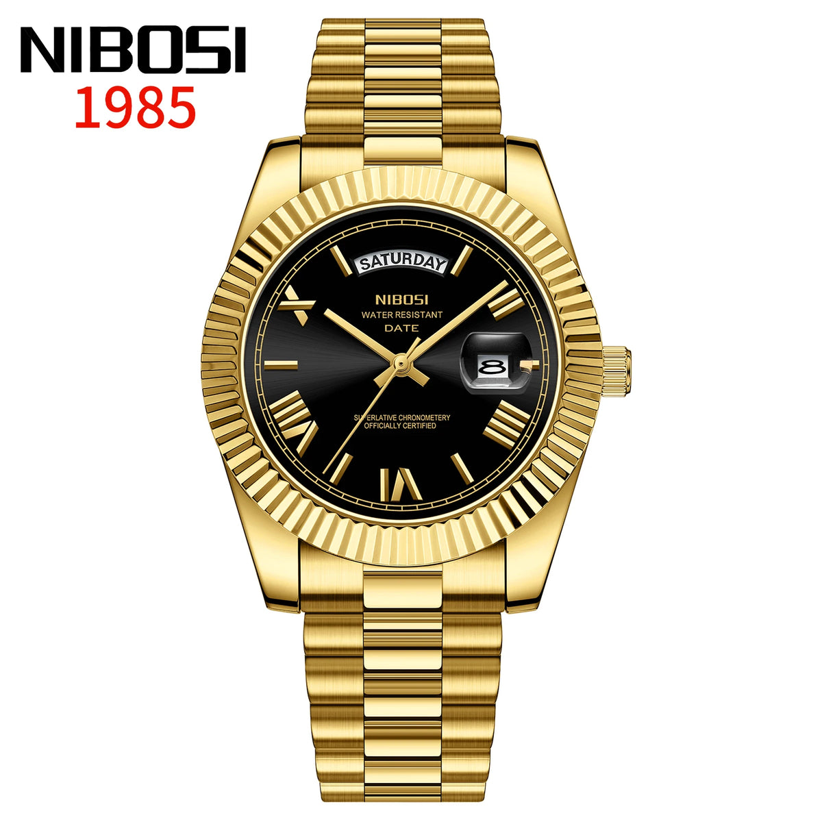 NIBOSI Roman Dial Men's Luxury Quartz Watch