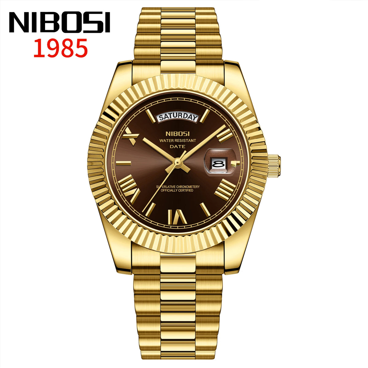 NIBOSI Roman Dial Men's Luxury Quartz Watch
