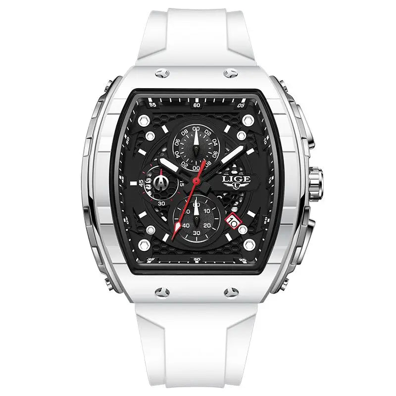 LIGE Square Chronograph Men's Luxury Watch