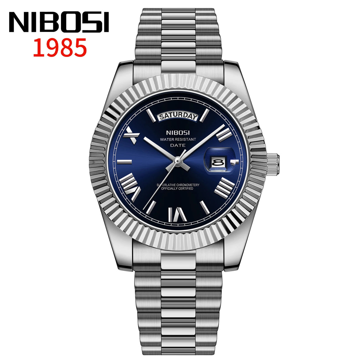 NIBOSI Roman Dial Men's Luxury Quartz Watch