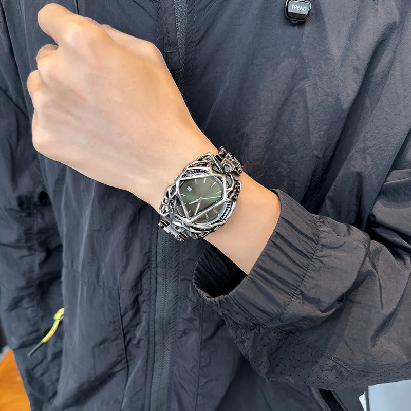 Spider Web Dial Y2K Retro Quartz Watch