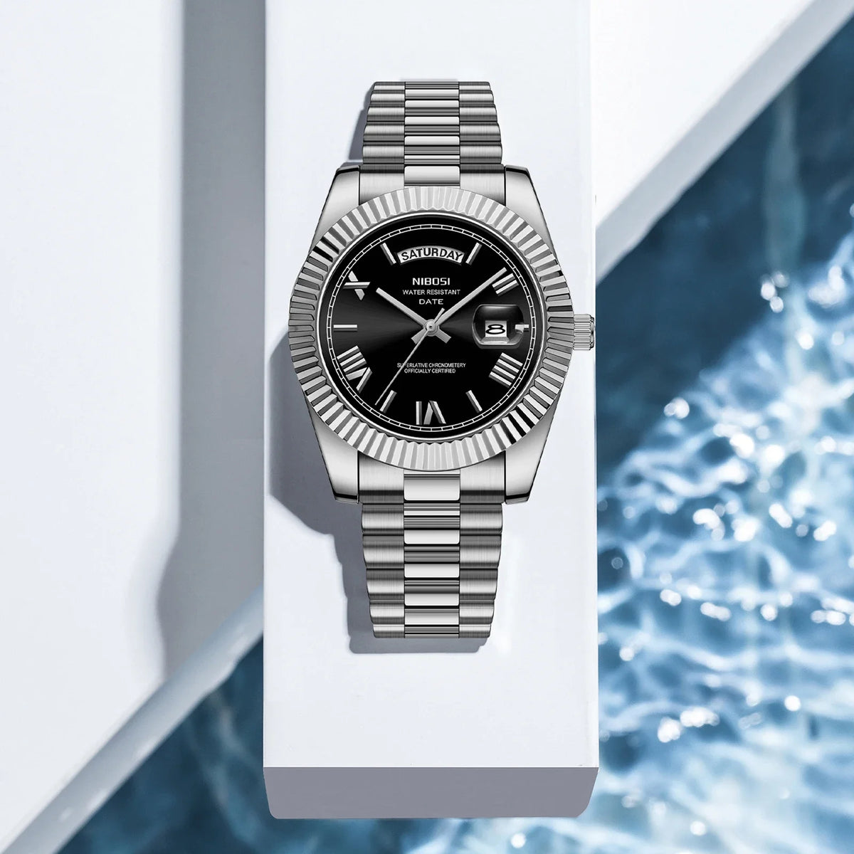 NIBOSI Roman Dial Men's Luxury Quartz Watch