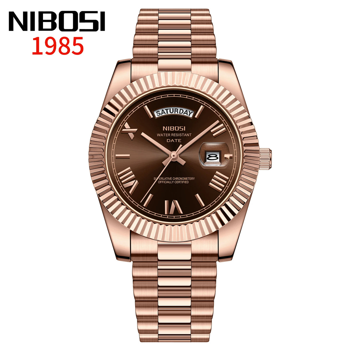 NIBOSI Roman Dial Men's Luxury Quartz Watch